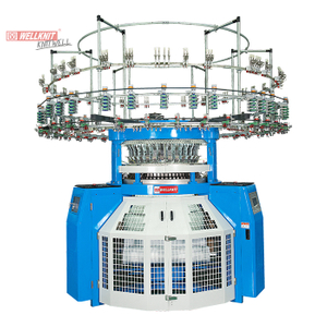 Máquina de tejer circular jacquard de 3 posiciones con rayas verticales de felpa simple