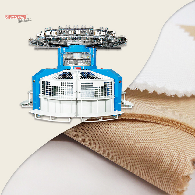 WELLKNIT A4R-T-BJ 2.8F/inch High Production Interlock Open-Widd High Frame Double Jersey Circular Knitting Machine