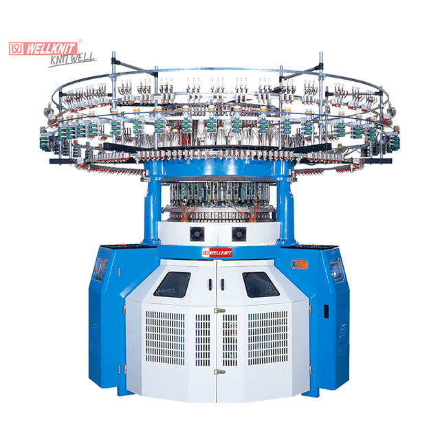 Máquina de tejer circular de 4 o 6 colores de una sola tira y urdimbre computarizada y pelado automático