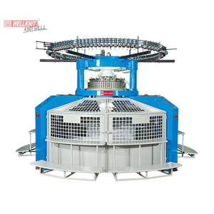 Máquina de tejer circular de ancho abierto de patas altas de pila vertical doble (Máquina de pila de corte)